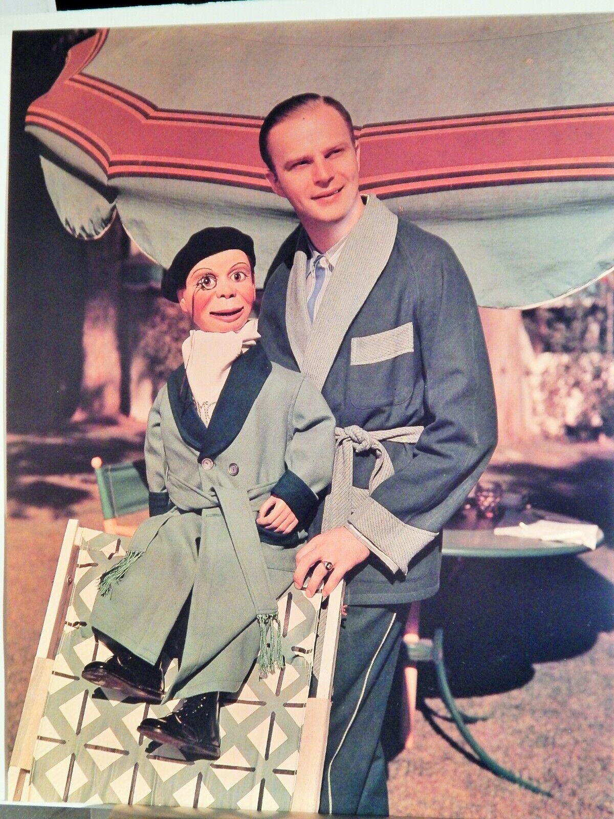 EDGAR BERGEN & CHARLIE MCCARTHY 1938 PUBLICITY Photo Poster painting HI-DEF(1987 reprint)