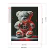 5D DIY Full Square Drill Diamond Painting Heart Bear Letter R Home Decor 35x45cm