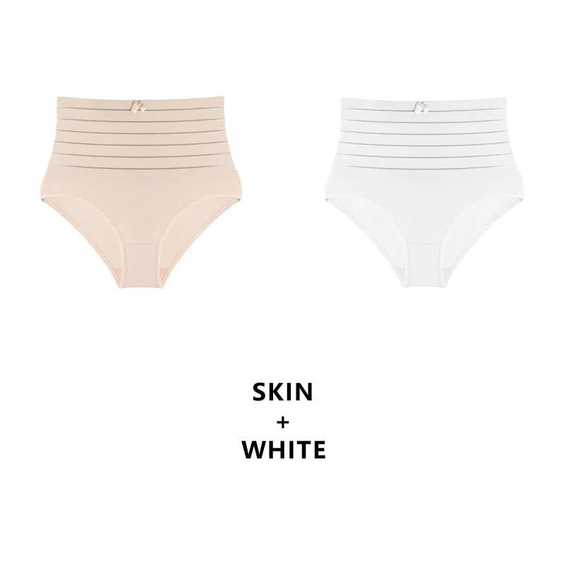 Meet'r 2Pcs/Lot Women High Waist Shaping Panties Breathable Slimming Tummy Underwear Butt Lifter Seamless Panties Shaperwear