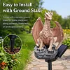 Dragon Figurine Night Light Solar Powered Dragon Figurine Decorative Landscape Light Dragon Garden Stake Light Unique Gift for Dragon Lovers Ornament Patio