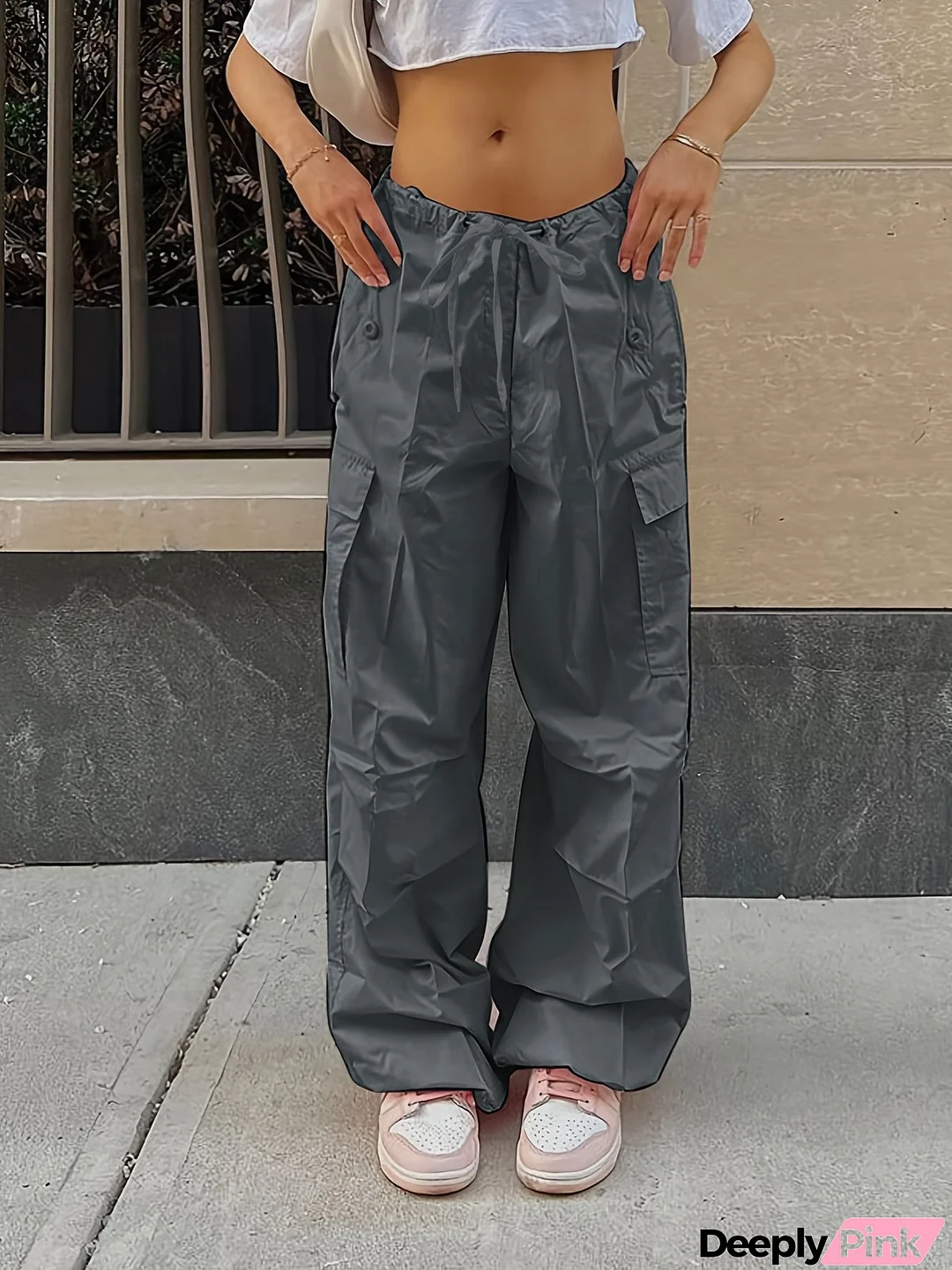 Street Loose Cargo Pants Autumn Fashion Casual Low Waist Plus Size Slim Fit Trousers