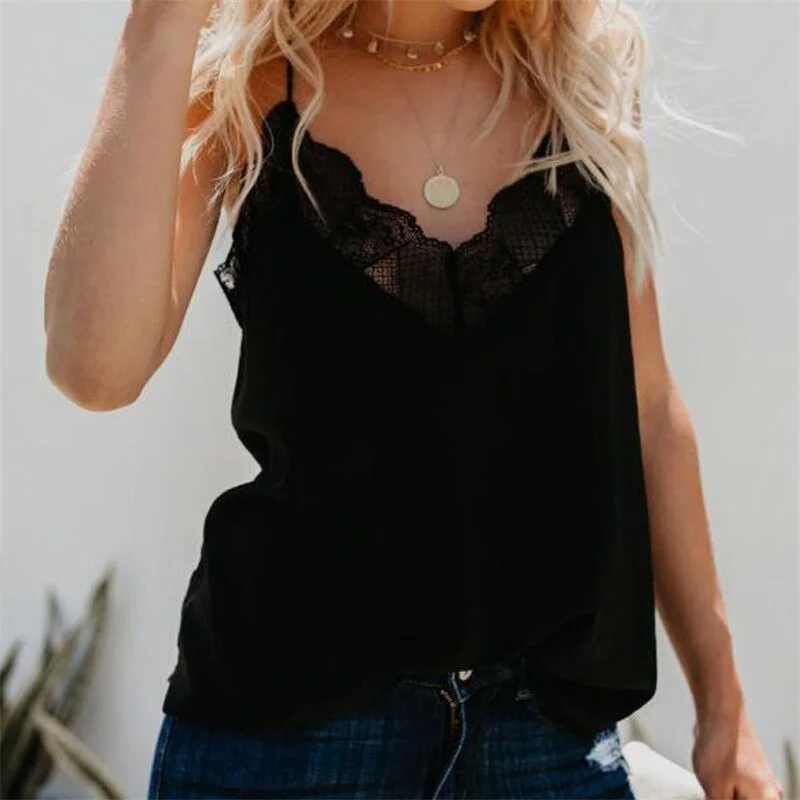 Summer 2021 Sexy V-Neck Sleeveless Blouse Shirt Women Elegant Solid Loose Hollow Out Tops New Lady Off Shoulder Plus Size Blusa