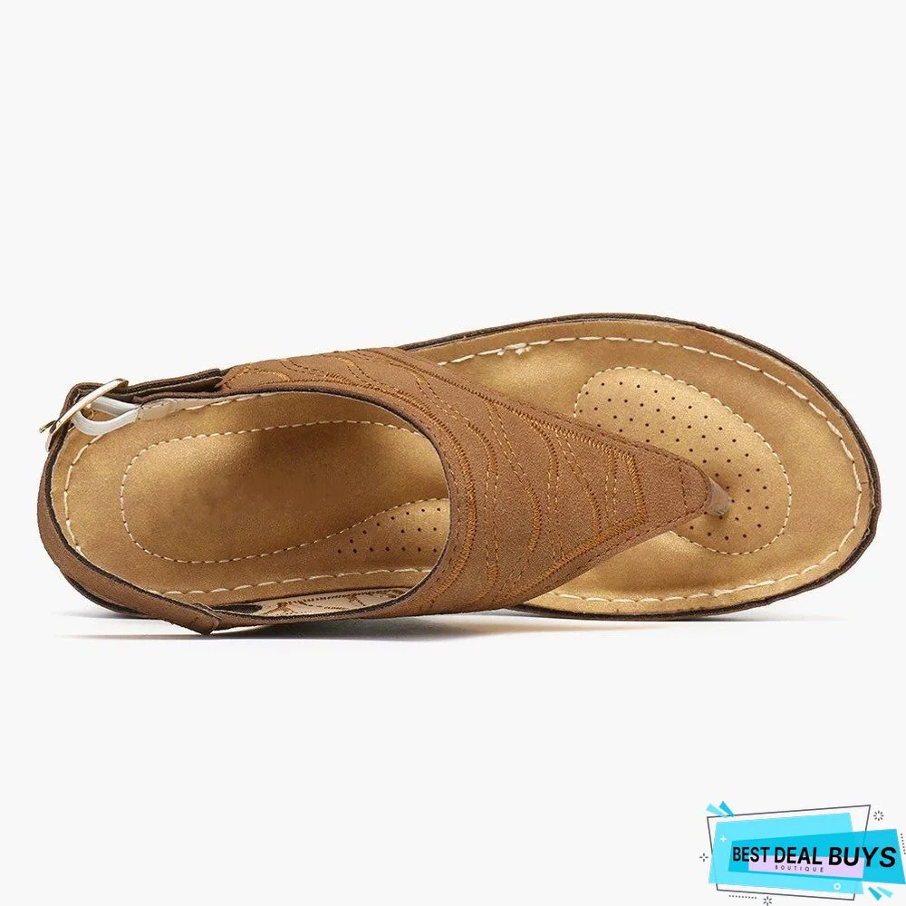 Embroidery Holiday Sandals