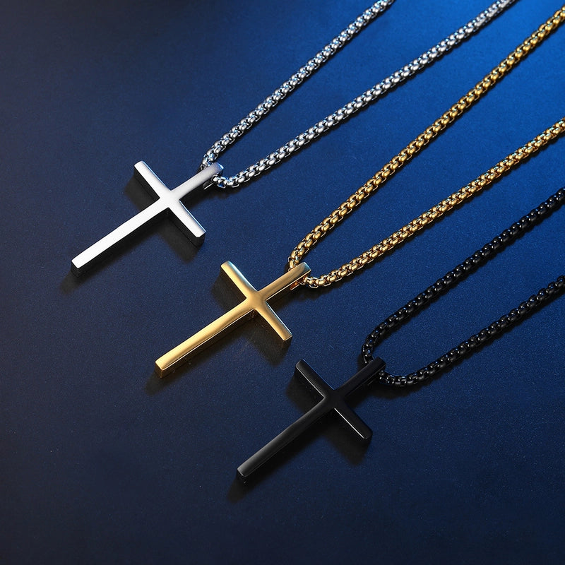 Jewelry Supply Spot Minimalist Cross Necklace Faith Trendy Men’s Art Pendant