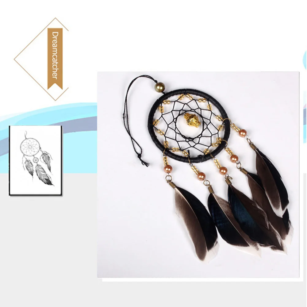 Retro Dream Catcher Pendant Home Car Hanging Feather Dreamcatcher Ornaments