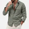  Camicia da uomo a maniche lunghe con doppio taschino
