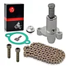 Cam Timing Chain and Tensioner w/Gasket Compatible with Yamaha Rhino 660 YXR660F Grizzly 660 2002-2008 5KM-12210-00-00