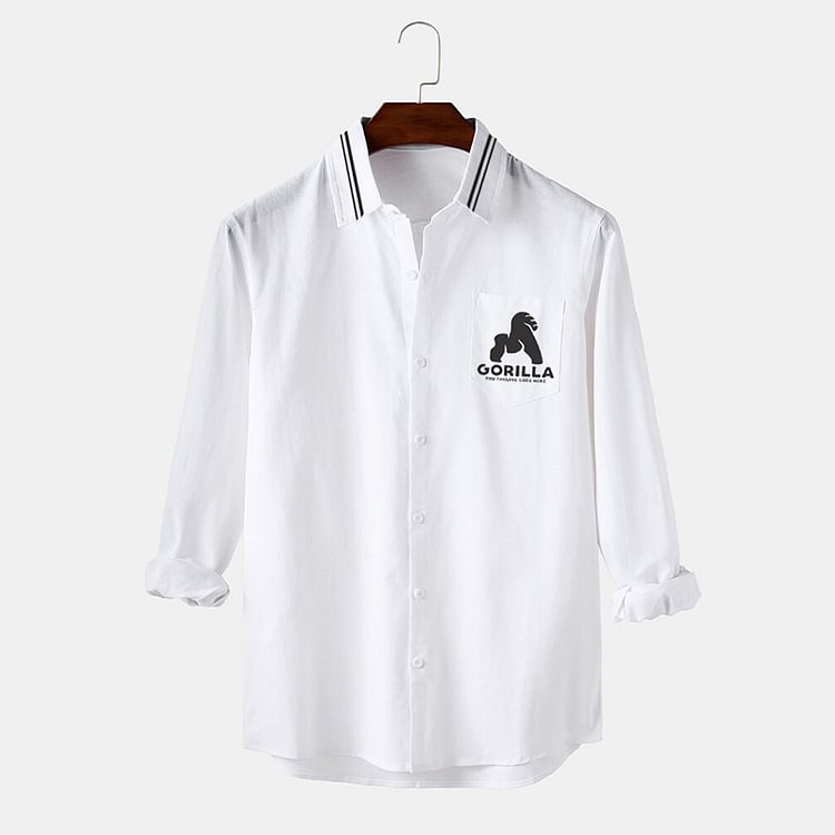 BrosWear Crawling Orangutan Print Long-Sleeve Shirt