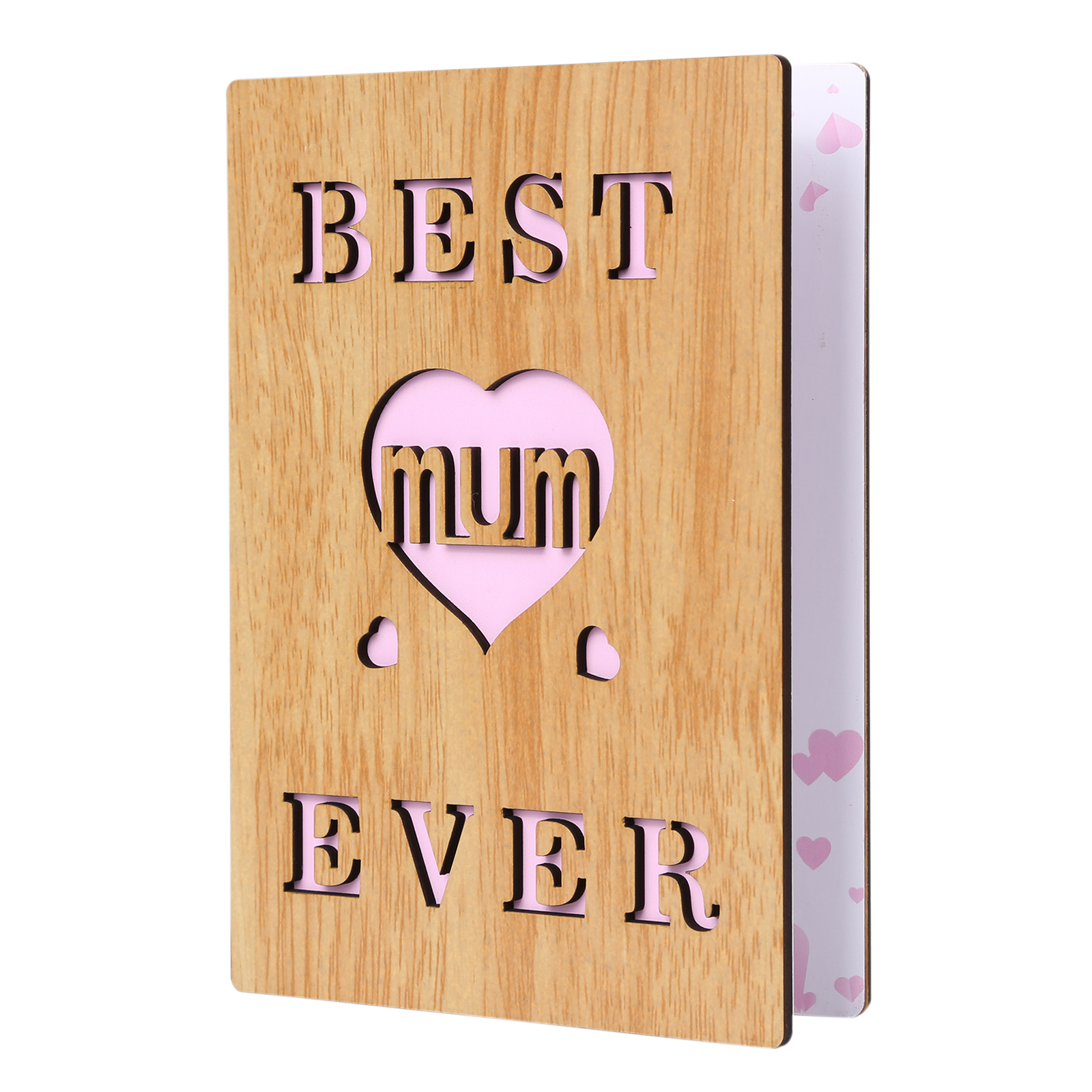 

Wooden Mothers Day Card, BEST MUM EVER, Mum Greeting Card, Unique Mom Gift, 501 Original