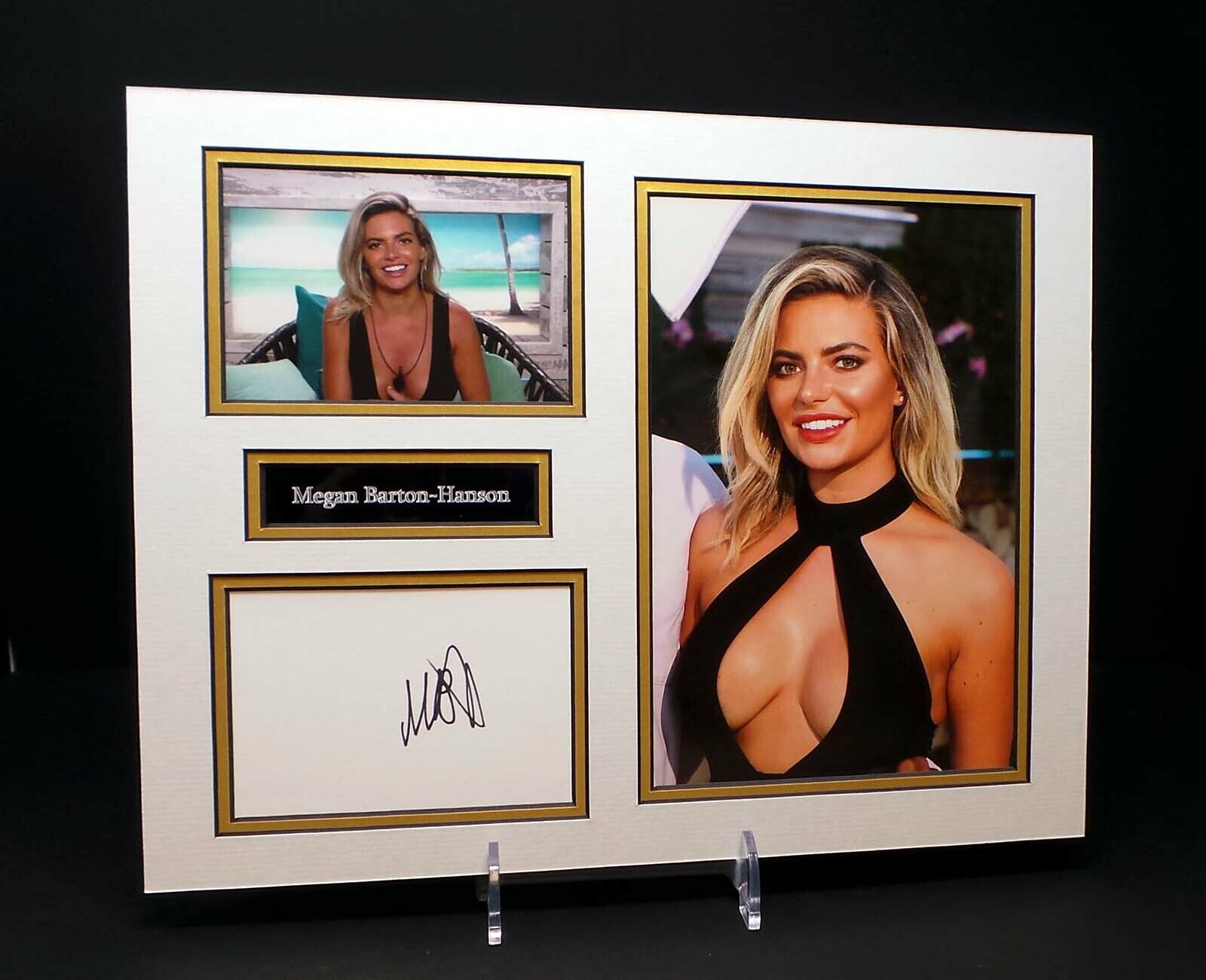 MEGAN Barton-Hanson Signed Mounted Sexy Photo Poster painting Display AFTAL RD COA Love Island