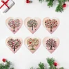 6pcs DIY Heart Tree Special Shape Diamond Painting Greeting Card Kit