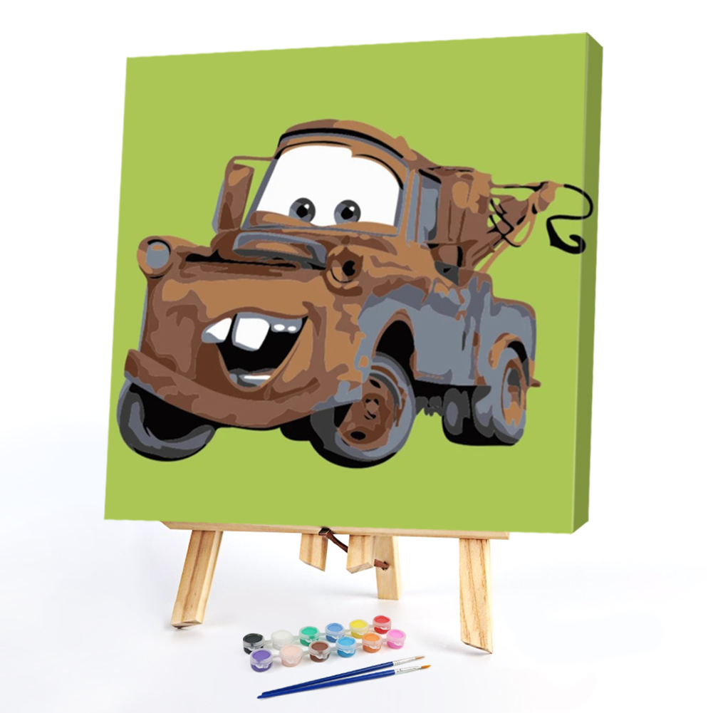 

20*20CM - Paint By Numbers - Cartoon Car, 501 Original
