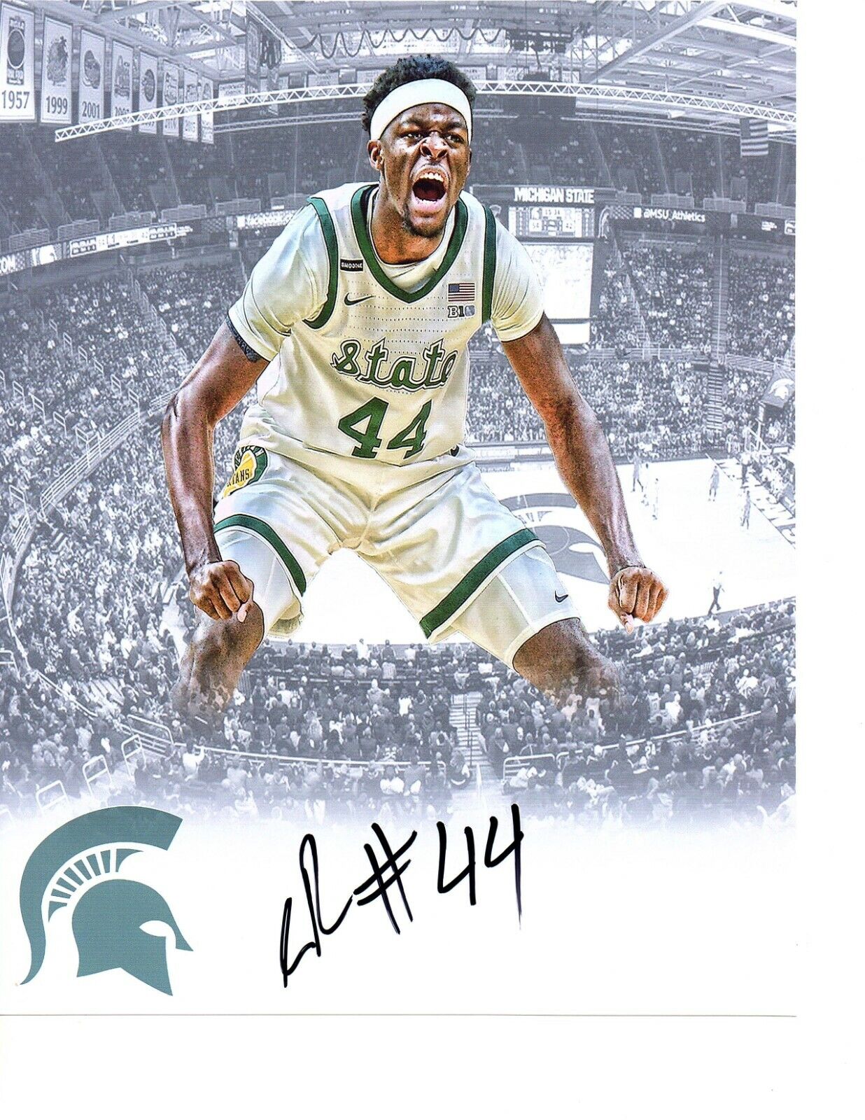 Gabe Brown Michigan State Spartans hand autographed signed 8x10 Photo Poster painting edit e