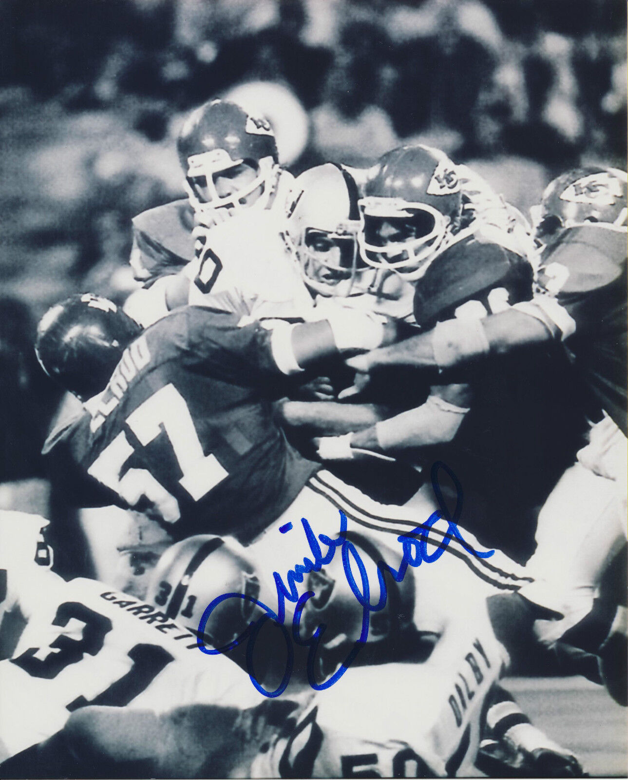 Jimbo Elrod autographed 8 x 10 Kansas City ChiefsDeceased #3