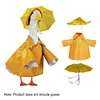Goose Clothing with Umbrella Funny Raincoat and Hat Costume for Patio Yard Decor