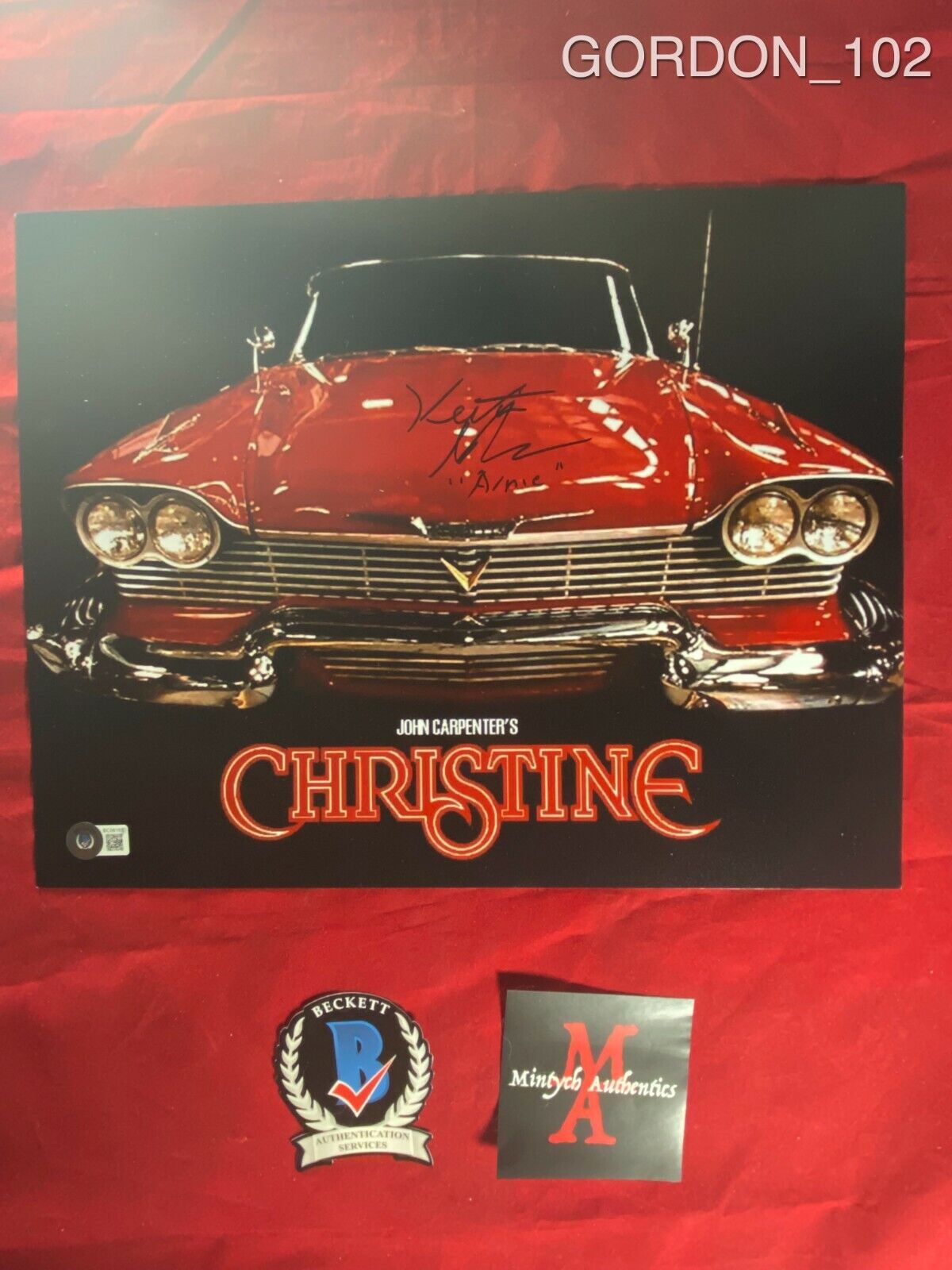KEITH GORDON AUTOGRAPHED SIGNED 11x14 Photo Poster painting! CHRISTINE! BECKETT! STEPHEN KING!