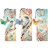 3Pcs DIY Pearl Painting Bird Bookmark with Butterfly Pendant Home Office Supplies Gift for Book Lovers
