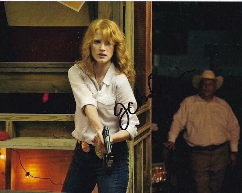 Jessica chastain signed autographed texas killing fields pam stall Photo Poster painting