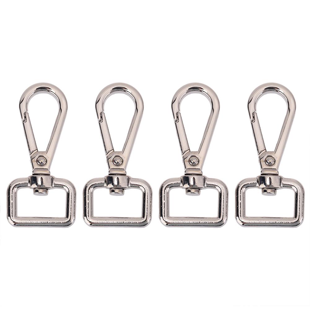 

4pcs Vintage Metal Luggage Bag Buckle Snap Hook Bag DIY Key Chain, Silver, 501 Original