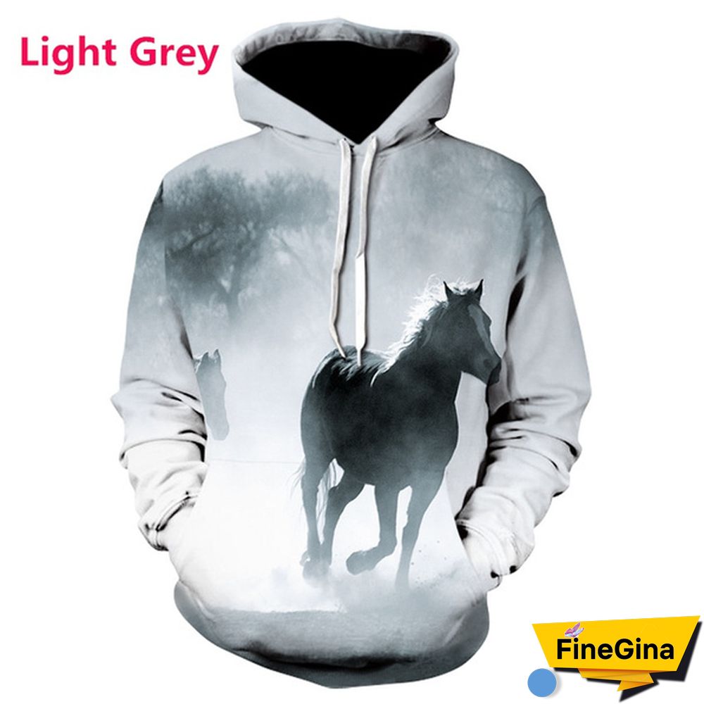 Fashion Sweatshirt Men/Women 3D Horse Print Hoodies Unisex Sweatshirts Streetwear Pullovers Tops XS-5XL Plus Size