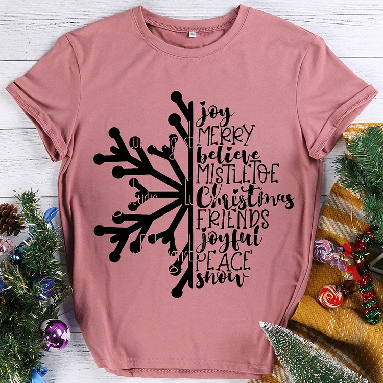 Merry Christmas Round Neck T-shirt