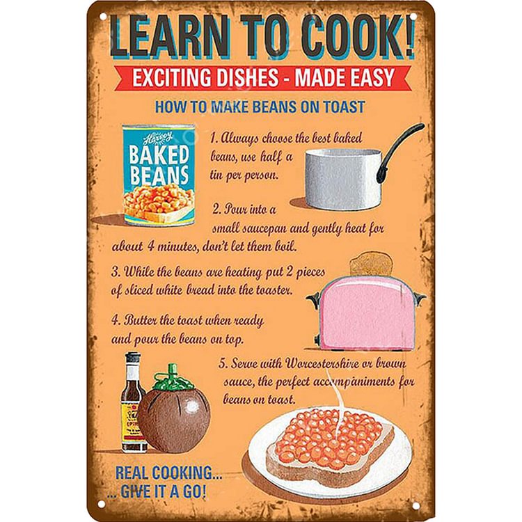 Kitchen Rules - Vintage Tin Signs/Wooden Signs - 7.9x11.8in & 11.8x15.7in