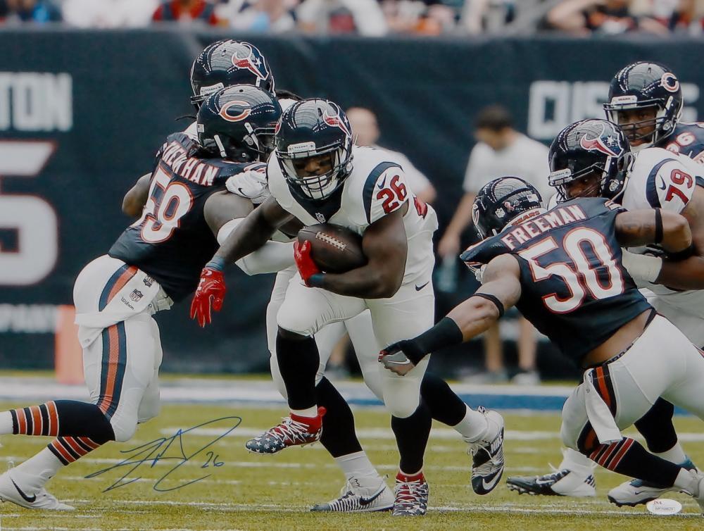 Lamar Miller Autographed Houston Texans 16x20 vs Bears Photo Poster painting- JSA W Auth