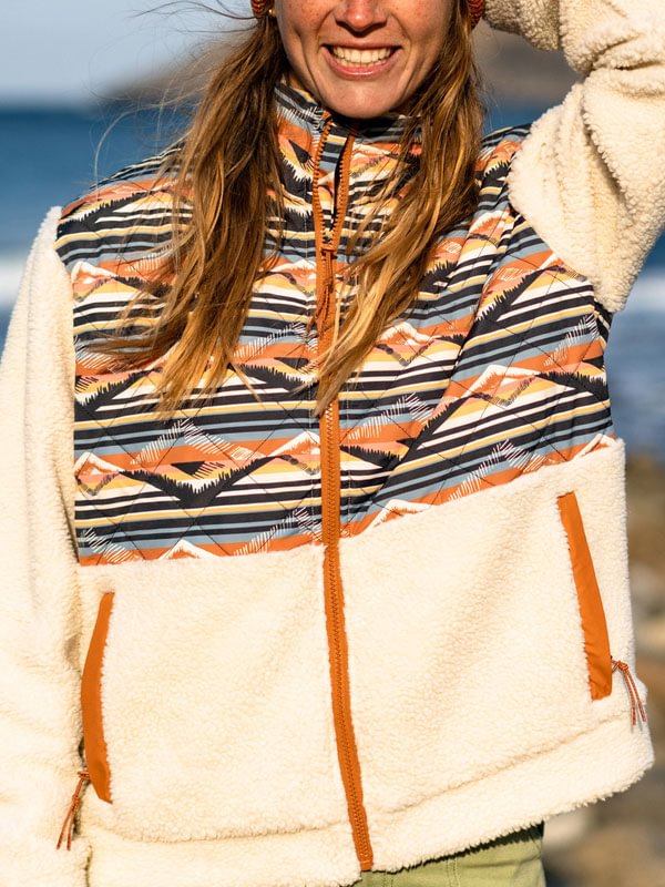 Ethnic wind warm lambswool jacket