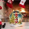 2D Flat Christmas Print DIY Diamond Painting Desktop Ornaments Kit Table Decor