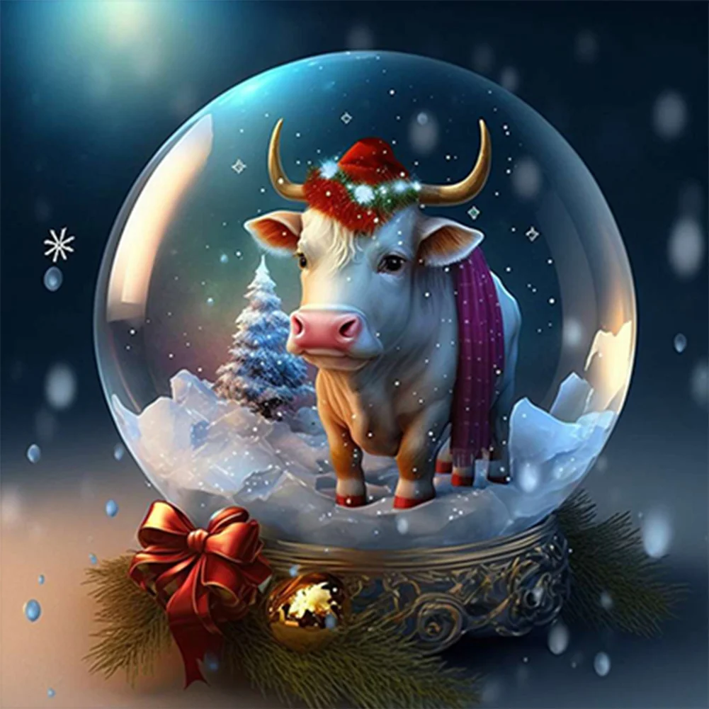 DIY Paint By Number 40*40cm - Crystal Ball-Cow