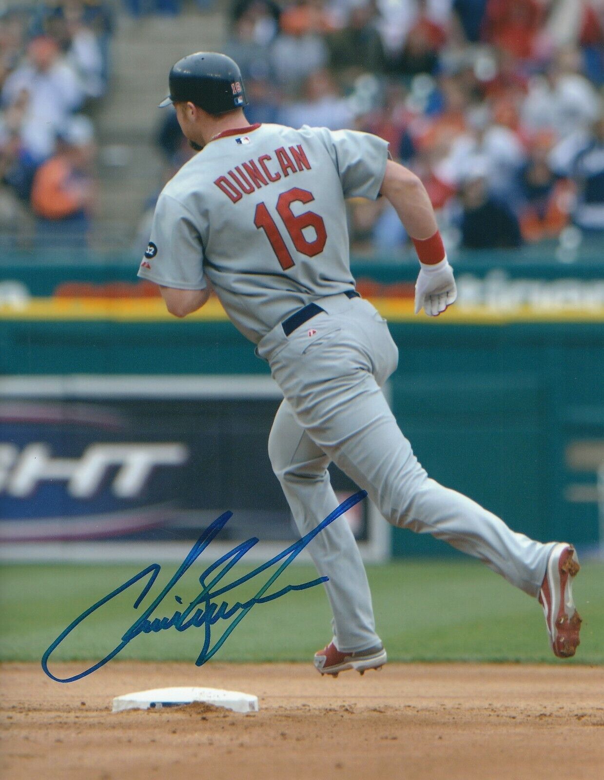 Signed 8x10 CHRIS DUNCAN St Louis Cardinals Autographed Photo Poster painting- COA