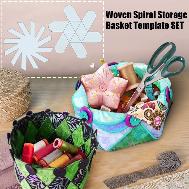 Woven Spiral Storage Basket Template SET 2 PCS（With Instructions）