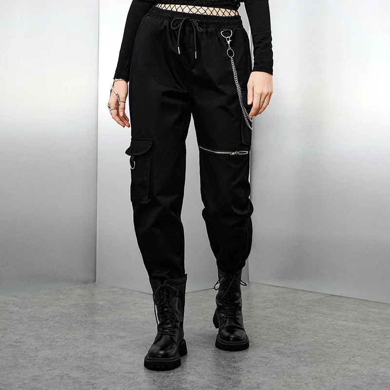 Harajuku High-rise Ripped Cargo Pants Techwear Shop