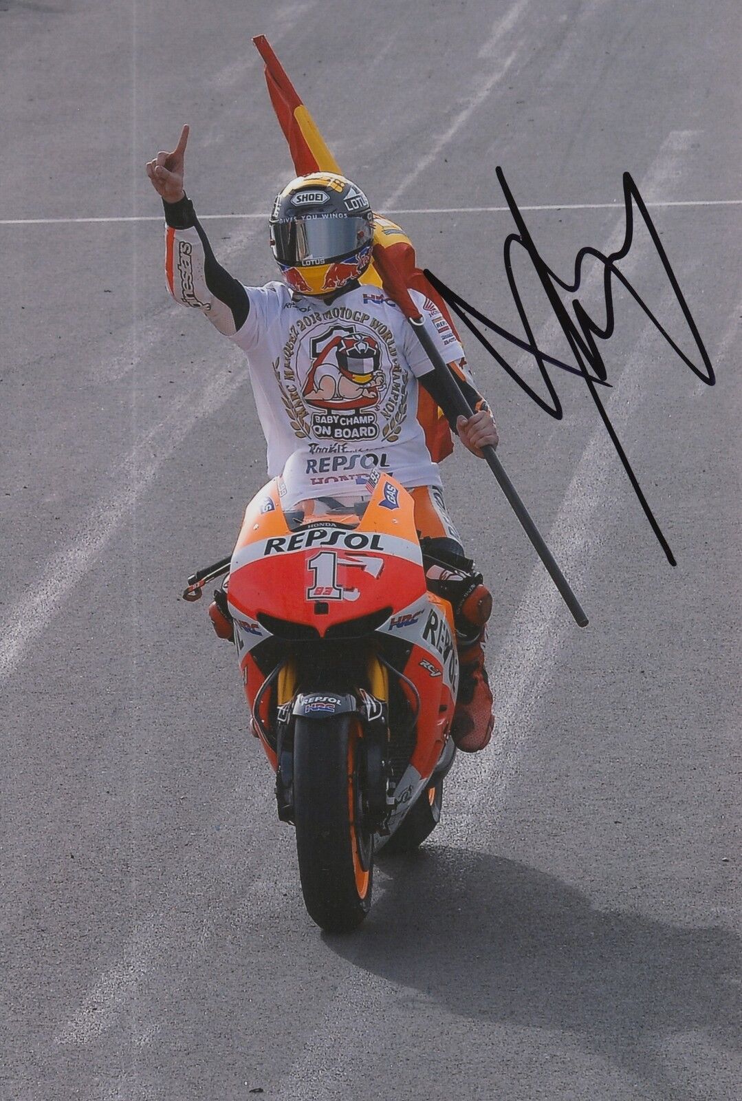 MARC MARQUEZ HAND SIGNED REPSOL HONDA 12X8 Photo Poster painting MOTOGP AUTOGRAPH PROOF 8.