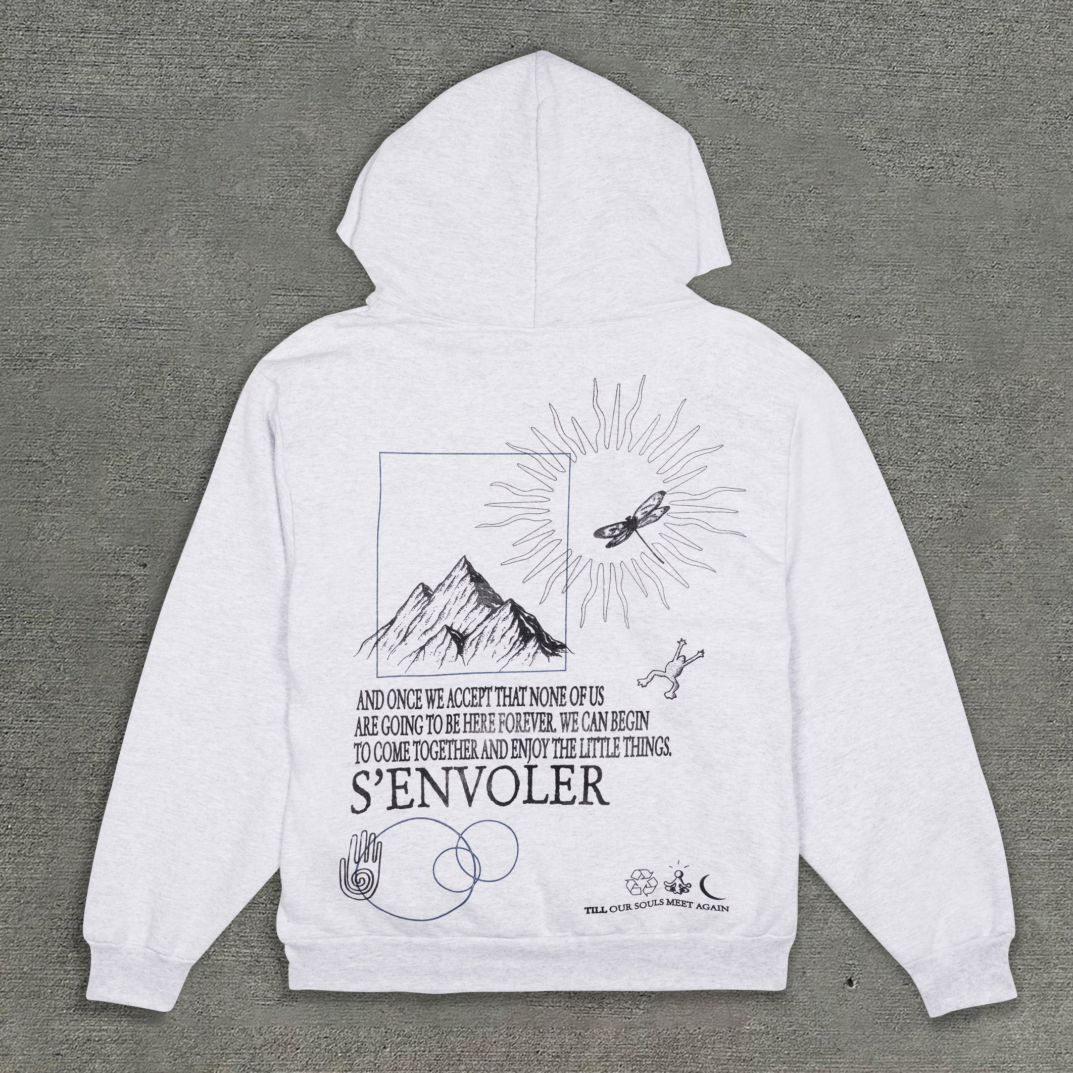 statement letter print hoodie