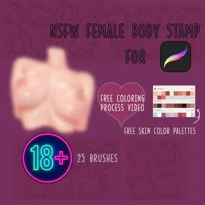 Pornhint NSFW Procreate Body Stamps, Procreate Brushes, Digital Art Assistance, Body Stamp Brush, Lineart Stamp Brush, NSFW