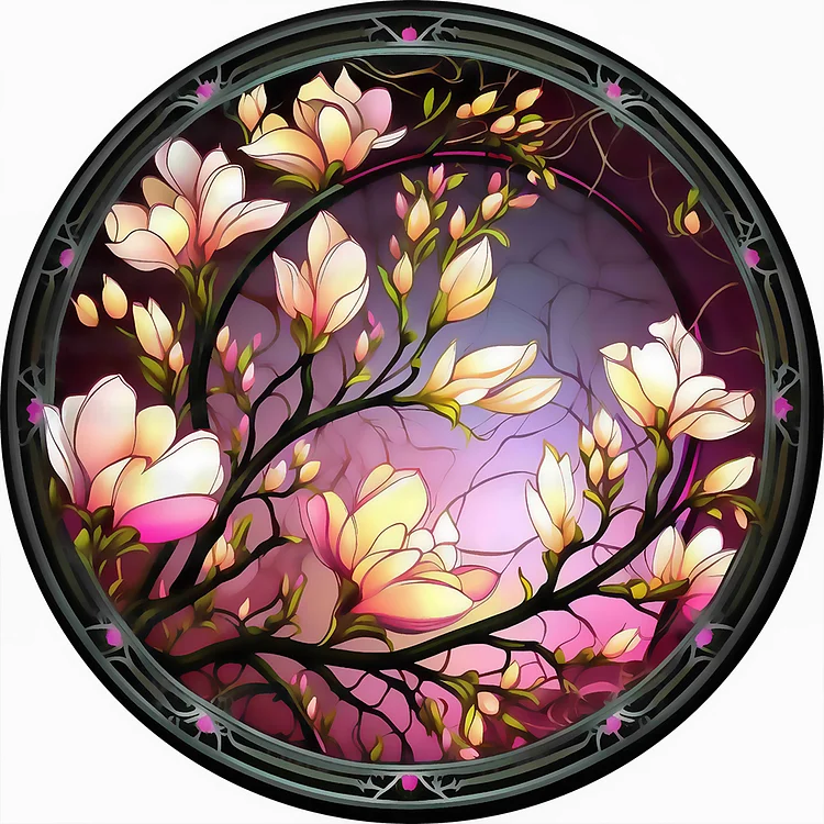 Stained Glass Flower - Full Round - Diamond Painting (30*30cm)