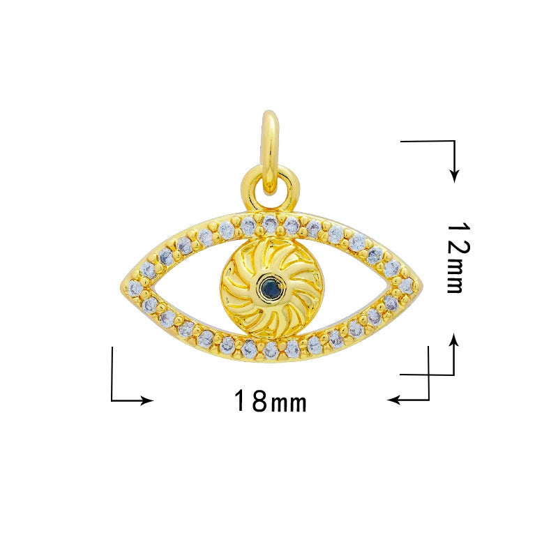 1 Piece 12*16mm Copper Zircon Star Heart Shape Butterfly Pendant Jewelry Accessories