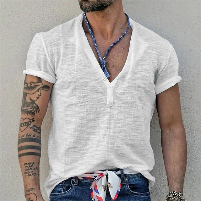 Henley Casual T-shirt-inspireuse