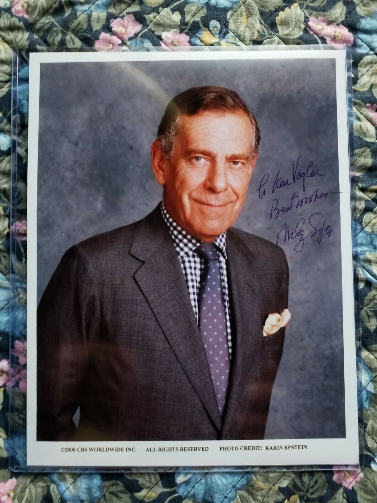 Morley Safer Authentic Signed Autographed 8 x 10 Photo Poster painting from 60 MINUTES