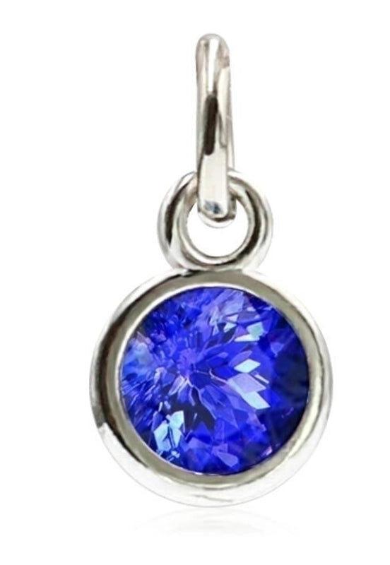 Diamond-encrusted Twelve Birthstone Colored Glass Pendant Necklace Jewelry DIY Pet Alloy Accessories Jewelry