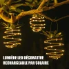 Lampes solaires de jardin suspendues en forme d'ananas