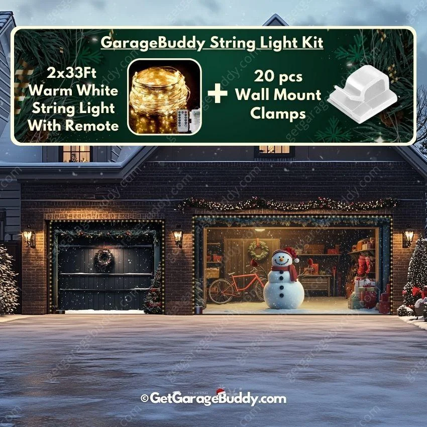 Snowy The Snowman | Christmas Garage Door Cover