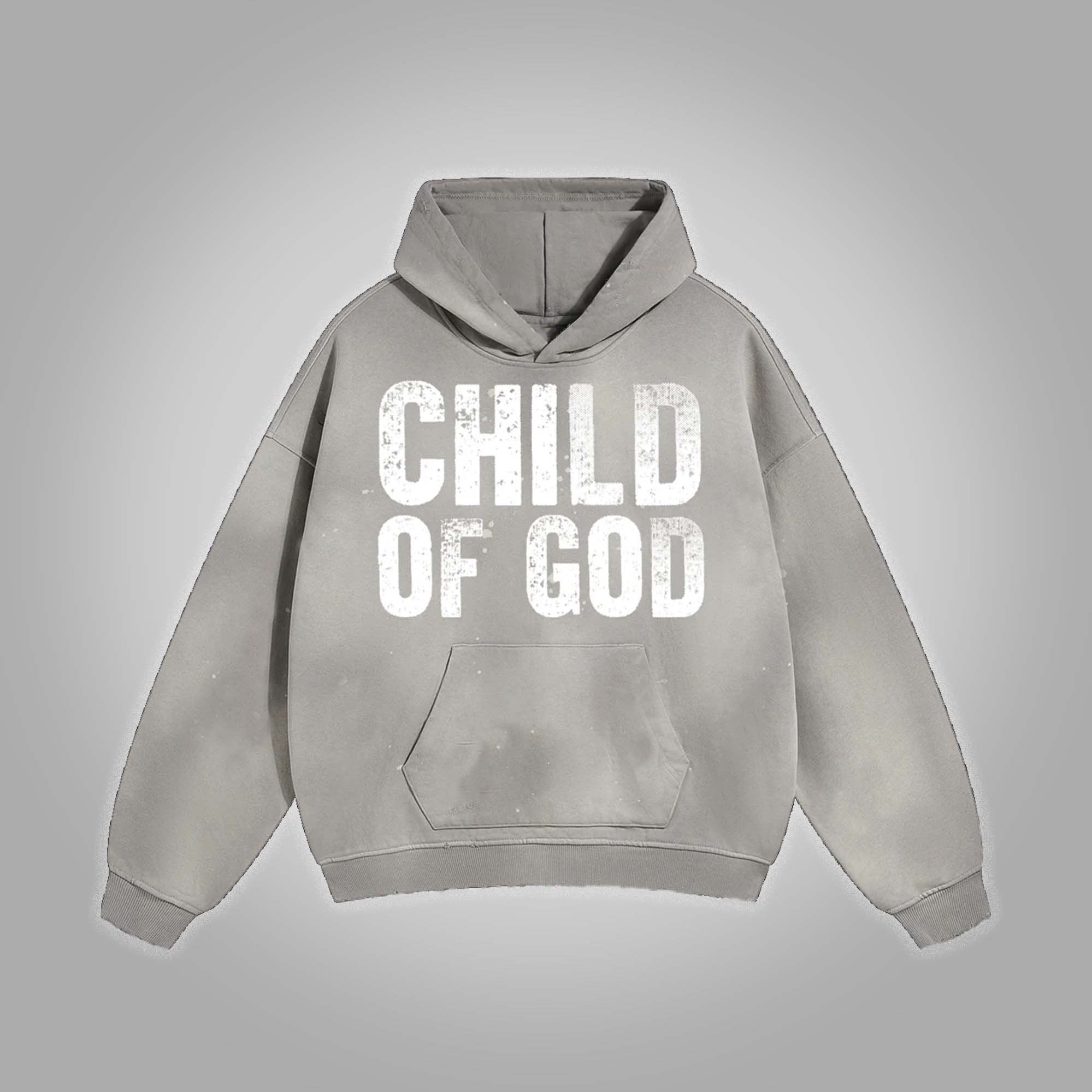 Sopula Child Of God Print Washed Hoodie - SOPULA