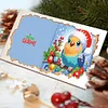 (US Only)12PCS DIY Xmas Pattern Rhinestone Diamond Art Mosaic Postcards for Celebrations