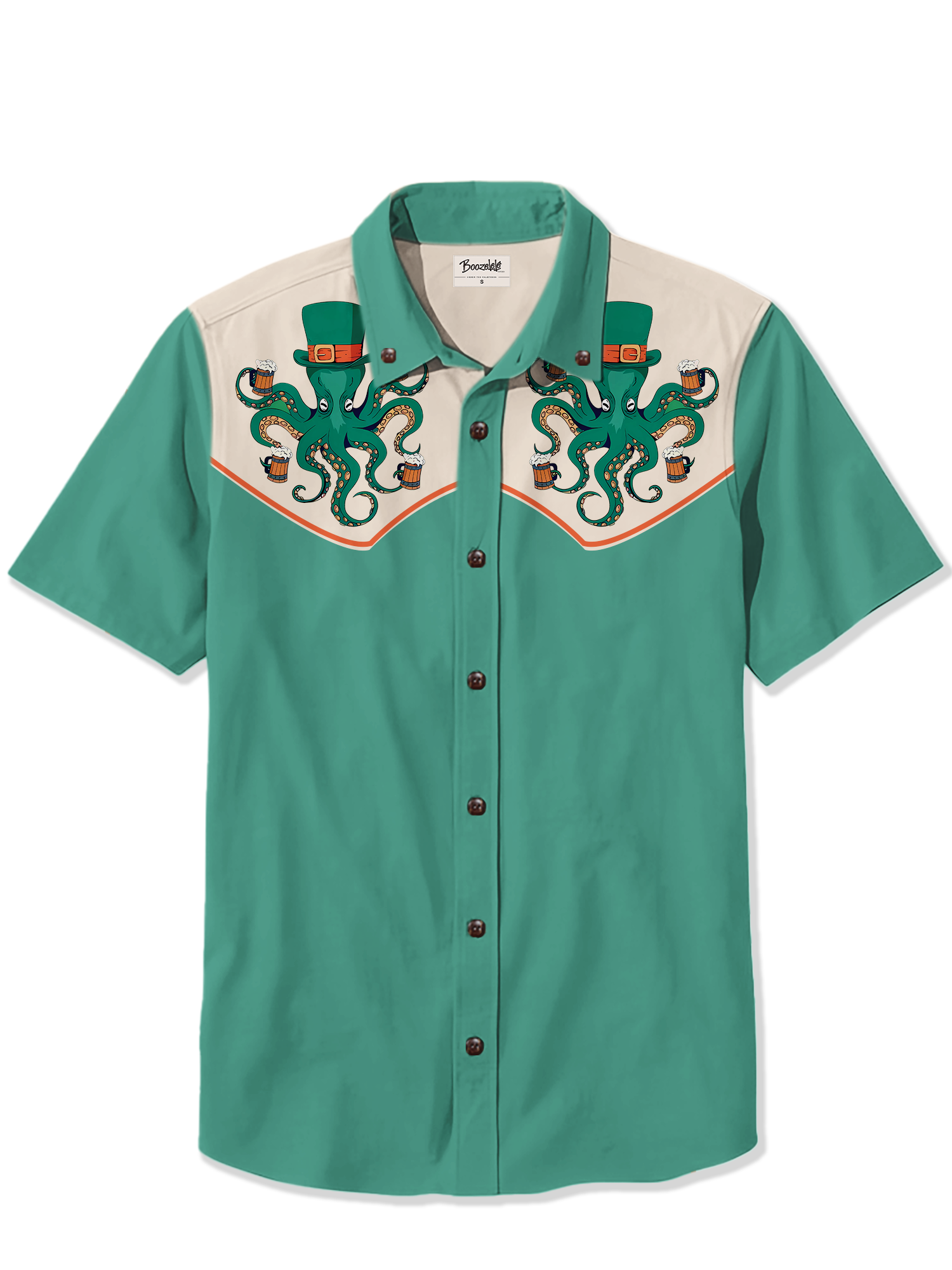Retro Beer Octopus- 100% Cotton Shirt