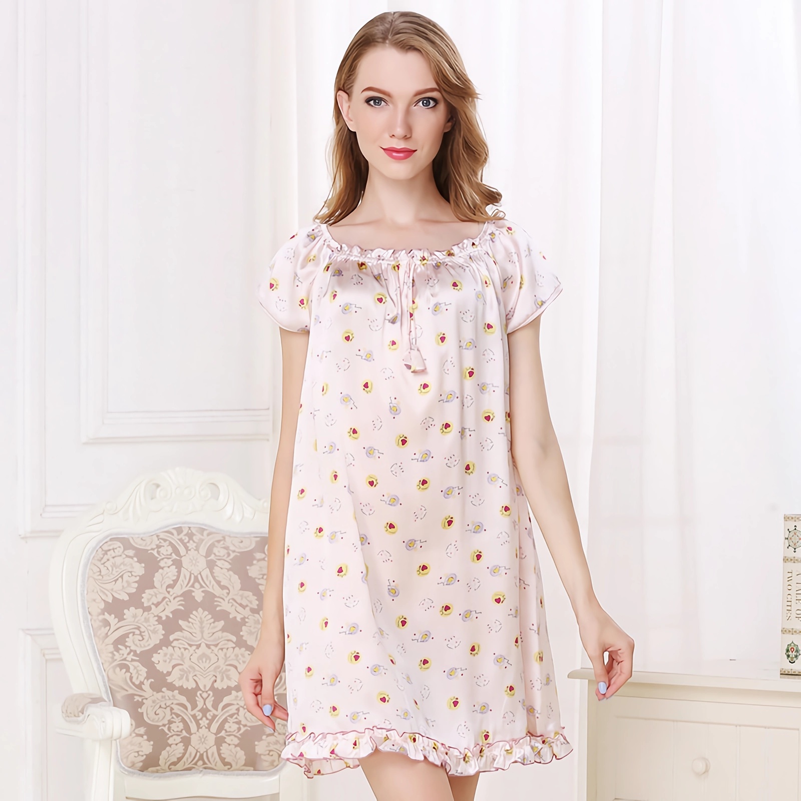 Muitlple Styles Floral Silk Nightgown REAL SILK LIFE