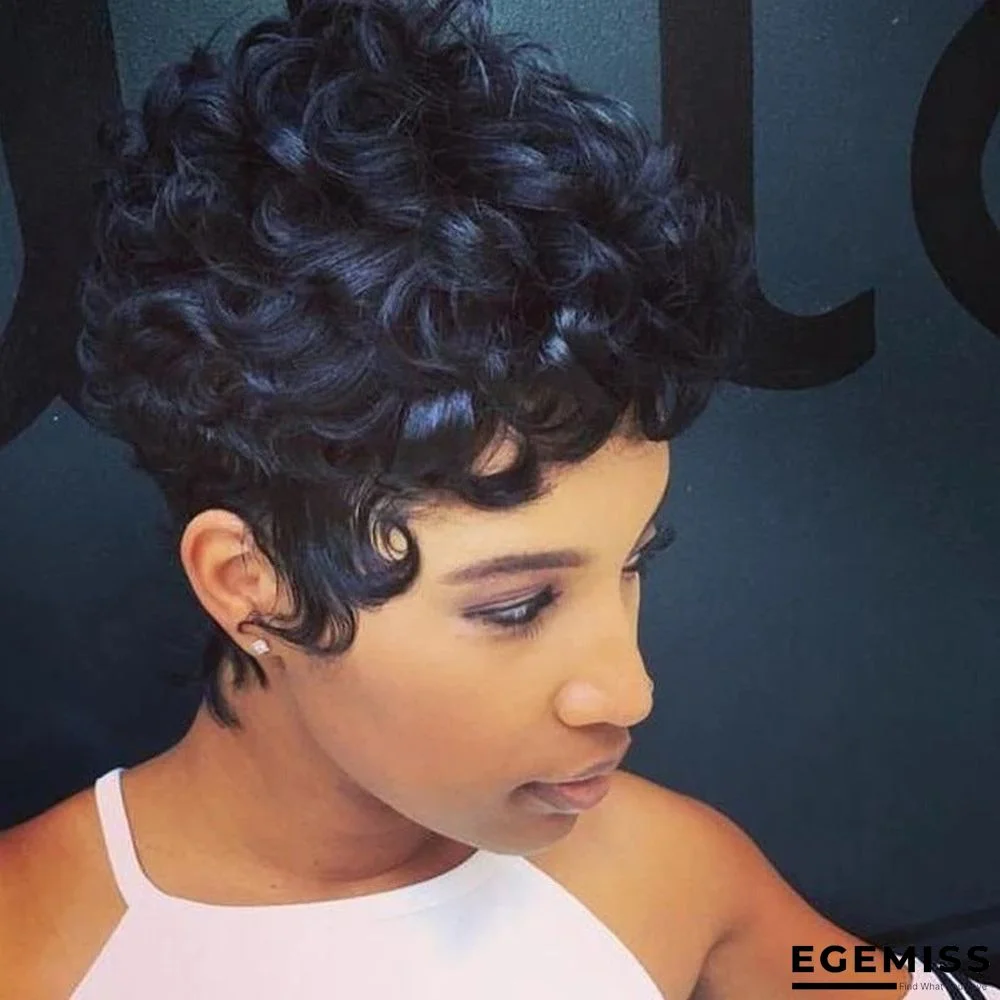 Short Curly Hair Fluffy Small Curly Hair Chemical Fiber Wig | EGEMISS