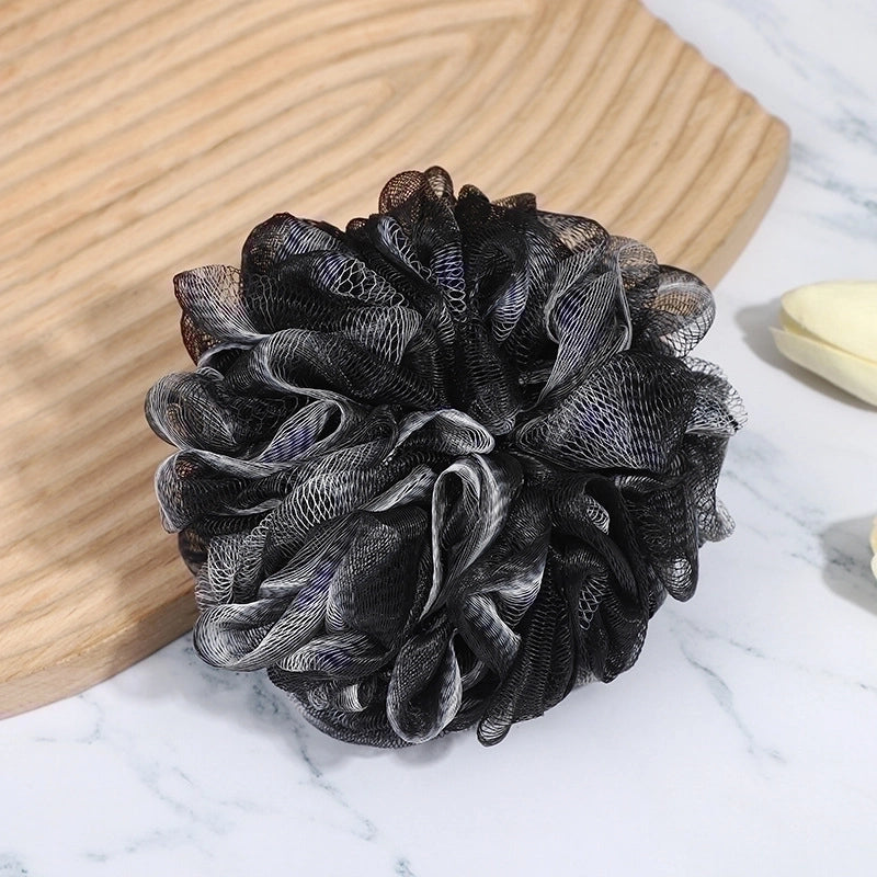 Retro Solid Color Flower Pe Bath Ball/Mesh Sponge