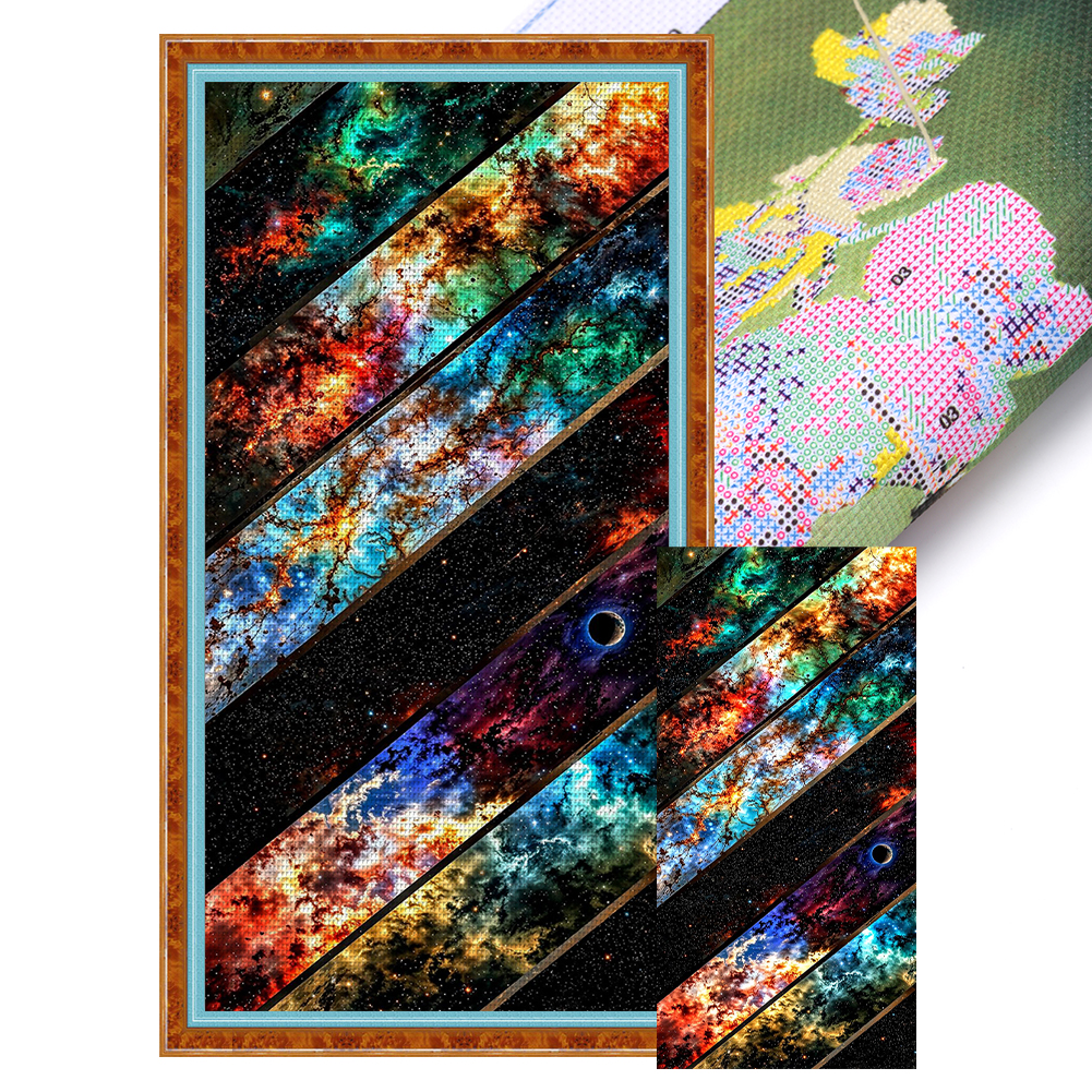 Starry Sky Scenery Full 11CT Pre-stamped Canvas(40*80cm) Cross Stitch